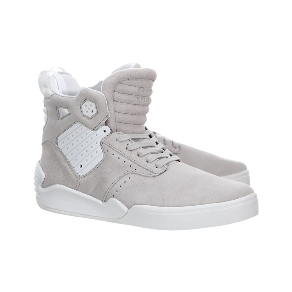 Baskets Montantes Supra SkyTop IV Grise Light Grey/Off White Homme | QHT-37646512